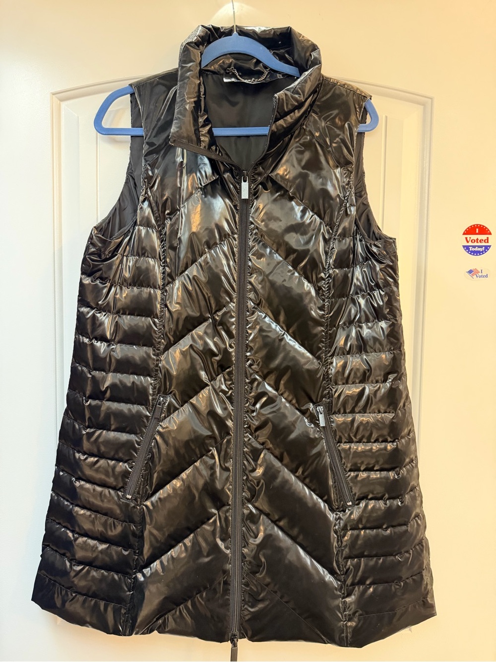 Black Quilted Puffer Vest - Lightweight Sleeveless Coat long